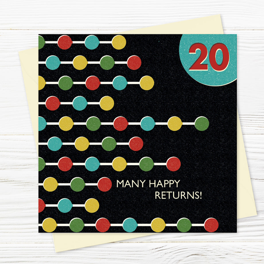 Festival Hall 20th Birthday Card, Black