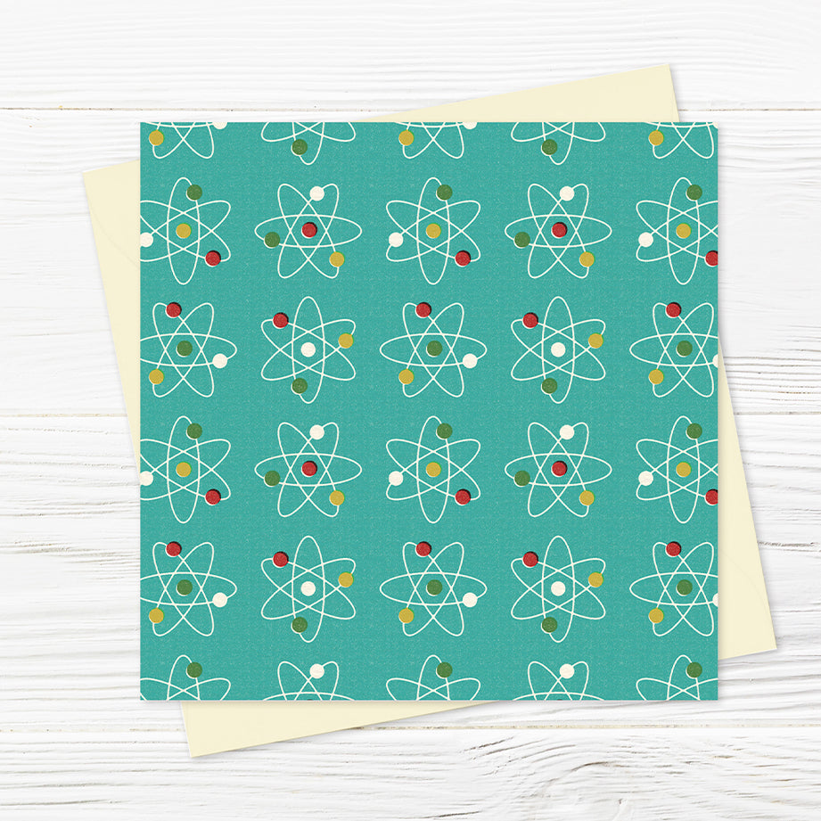 Festival Hall Blank Card, Stars Turquoise