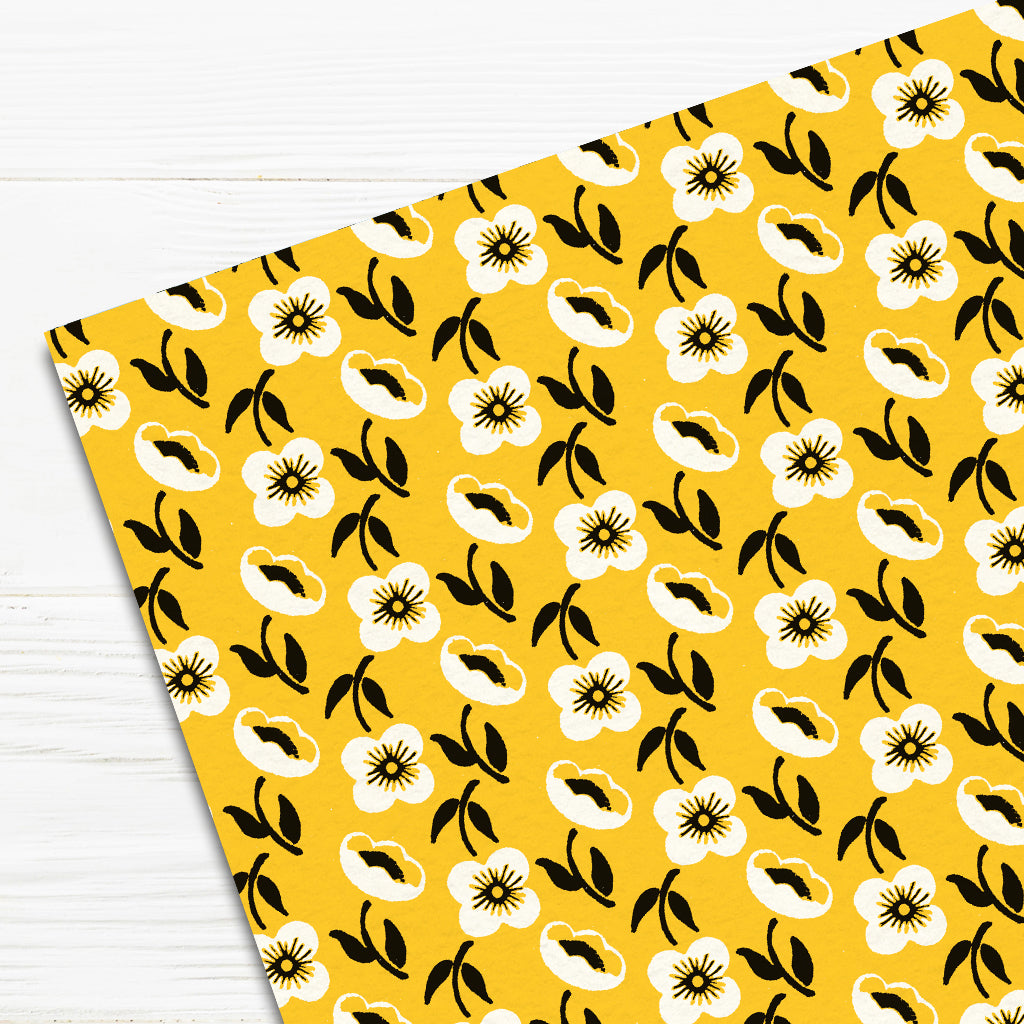 Floribunda Gift Wrap, Yellow