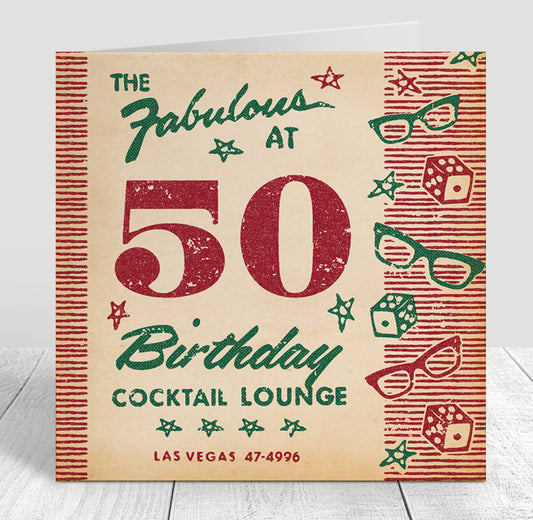 Matchbook 50th Birthday Card for Him