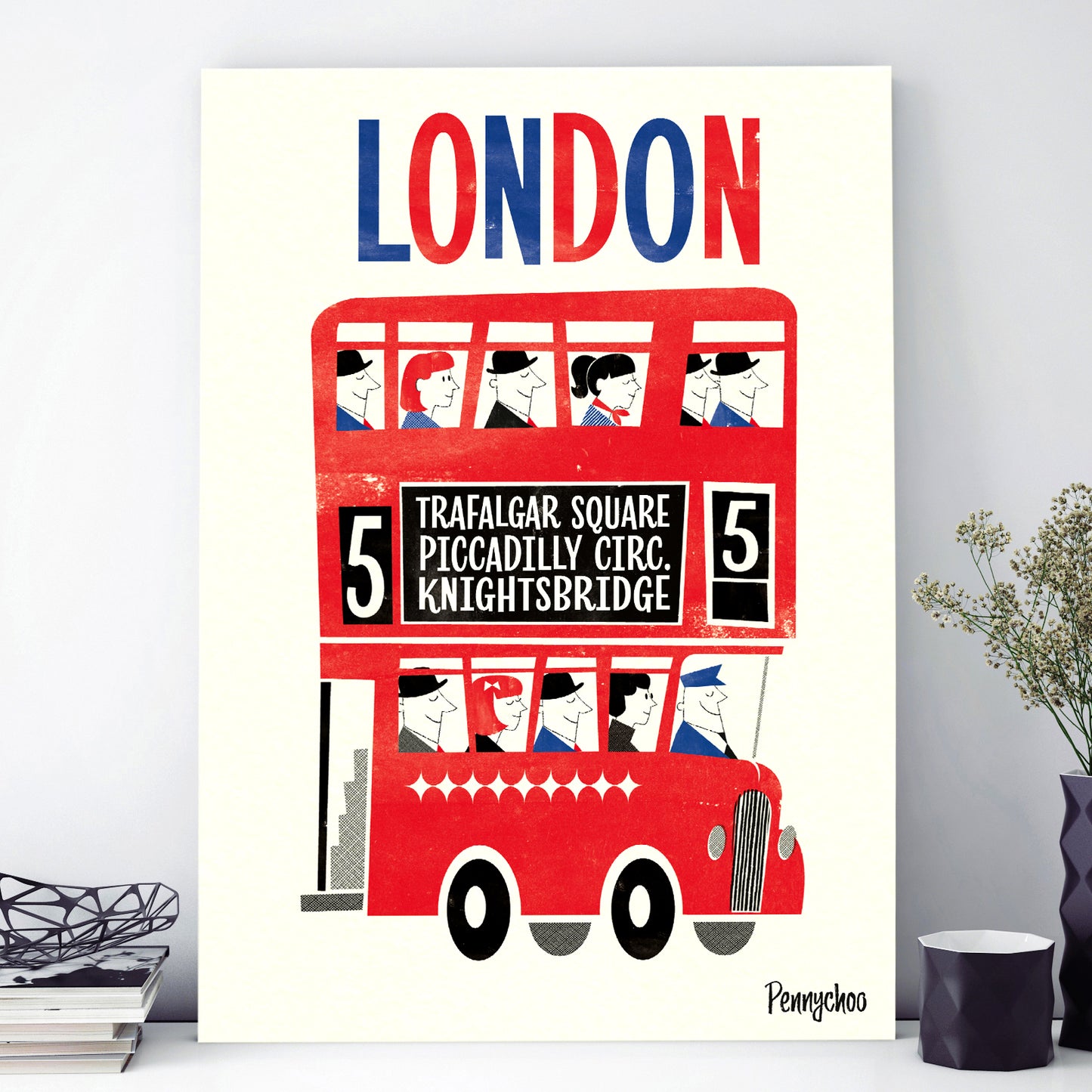Retro London A3 print: Routemaster