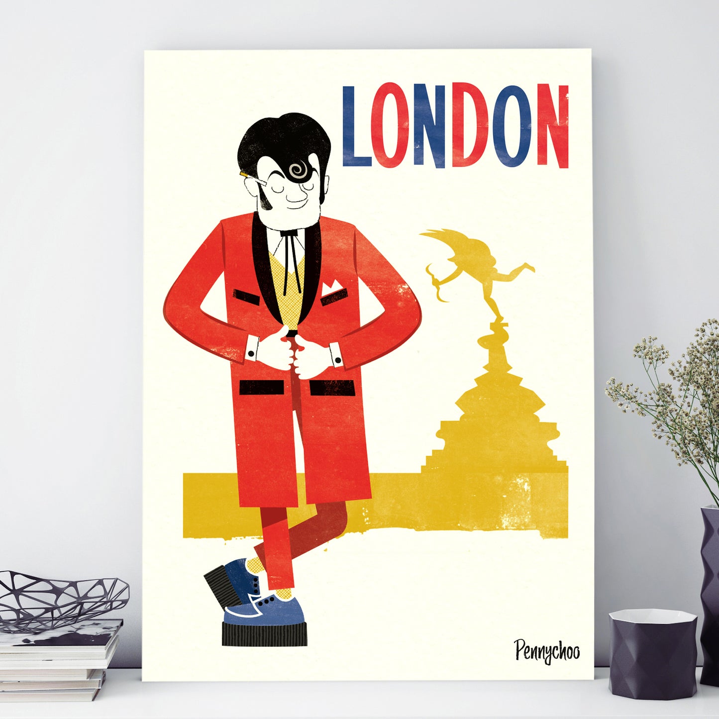 Retro London A3 print: Ted