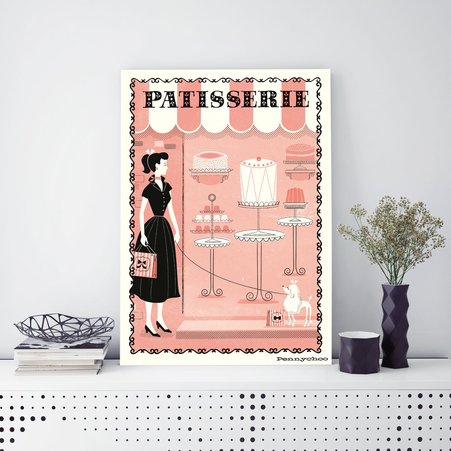 Paris Shopper A3 print: Patisserie