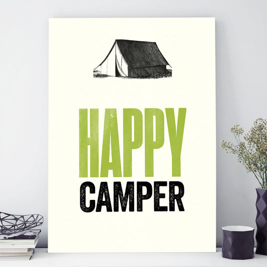 Modern Life A3 print: Happy Camper