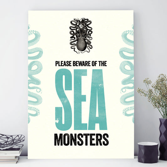 Modern Life A3 print: Sea Monsters