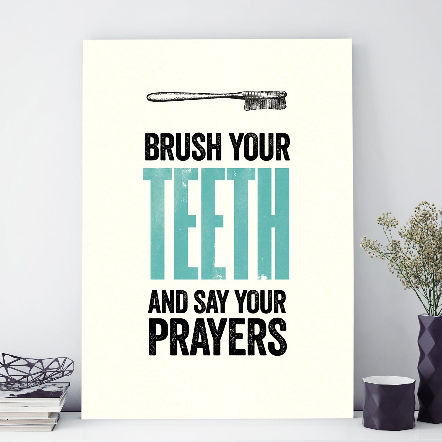 Modern Life A3 print: Brush Your Teeth