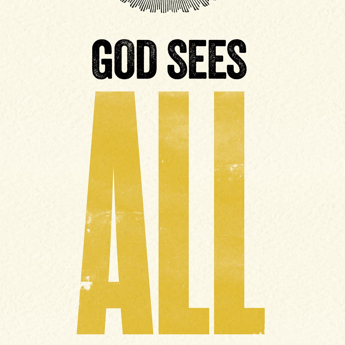 Modern Life A3 print: God Sees All