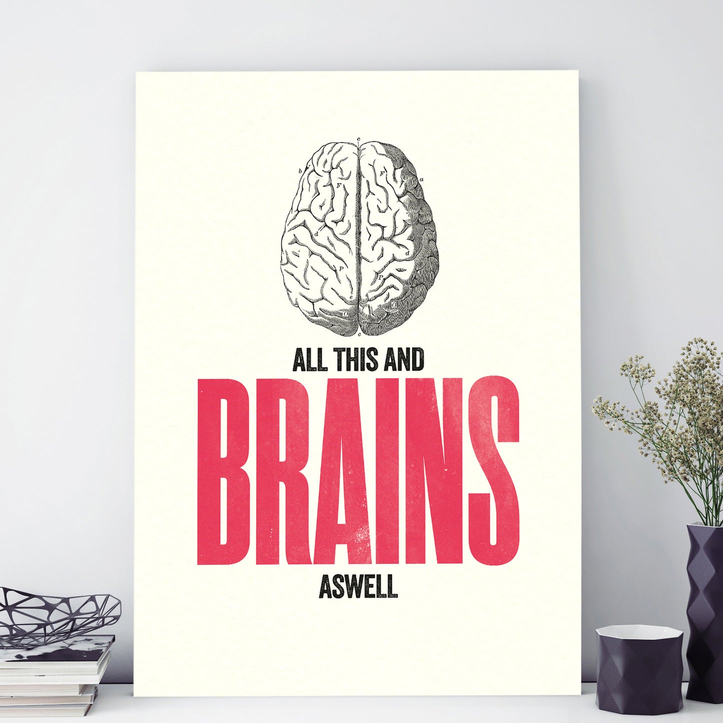 Modern Life A3 print: Brains