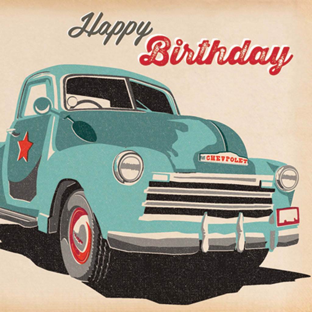 Autojumble Chevy Truck Birthday Card