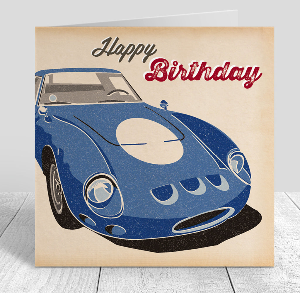 Autojumble Ferrari Birthday Card