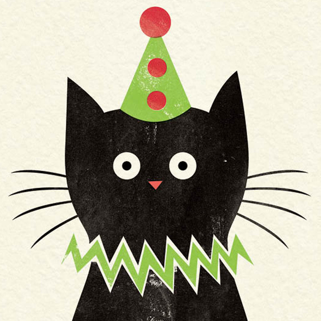 Big Top: Panicky Cat Birthday Card