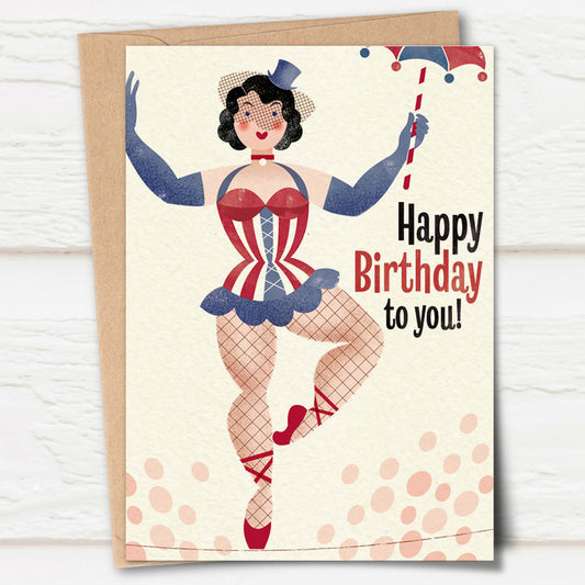 Big Top: High Wire Birthday Card