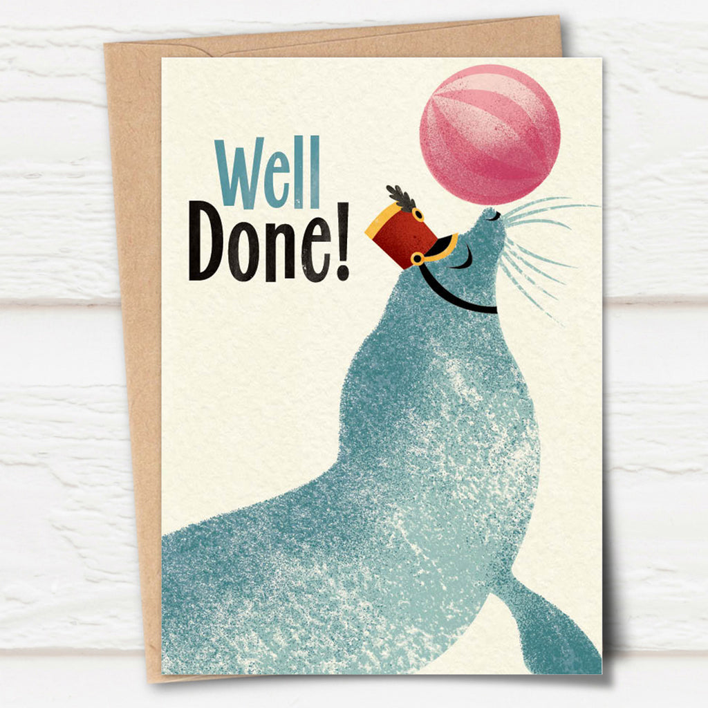 Big Top: Sealion 'Well Done' Card