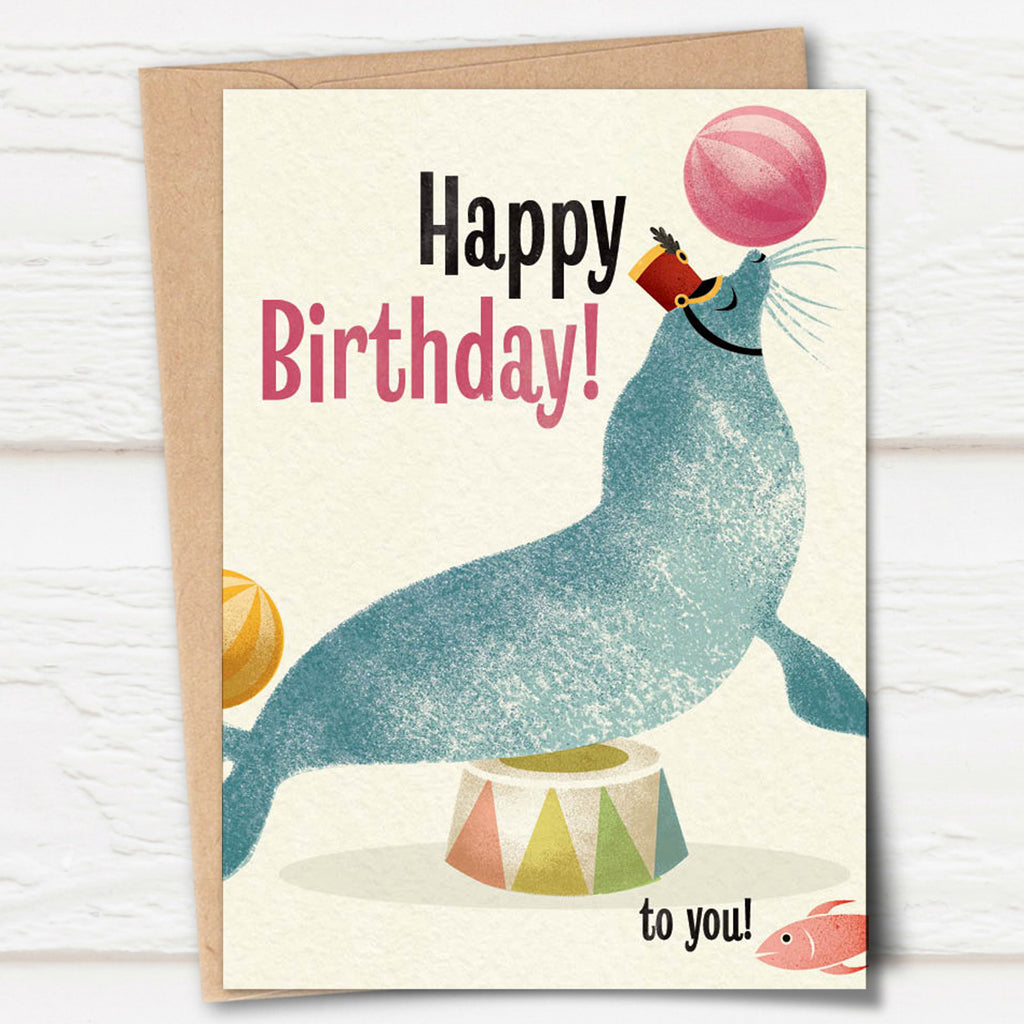 Big Top: Sealion Birthday Card