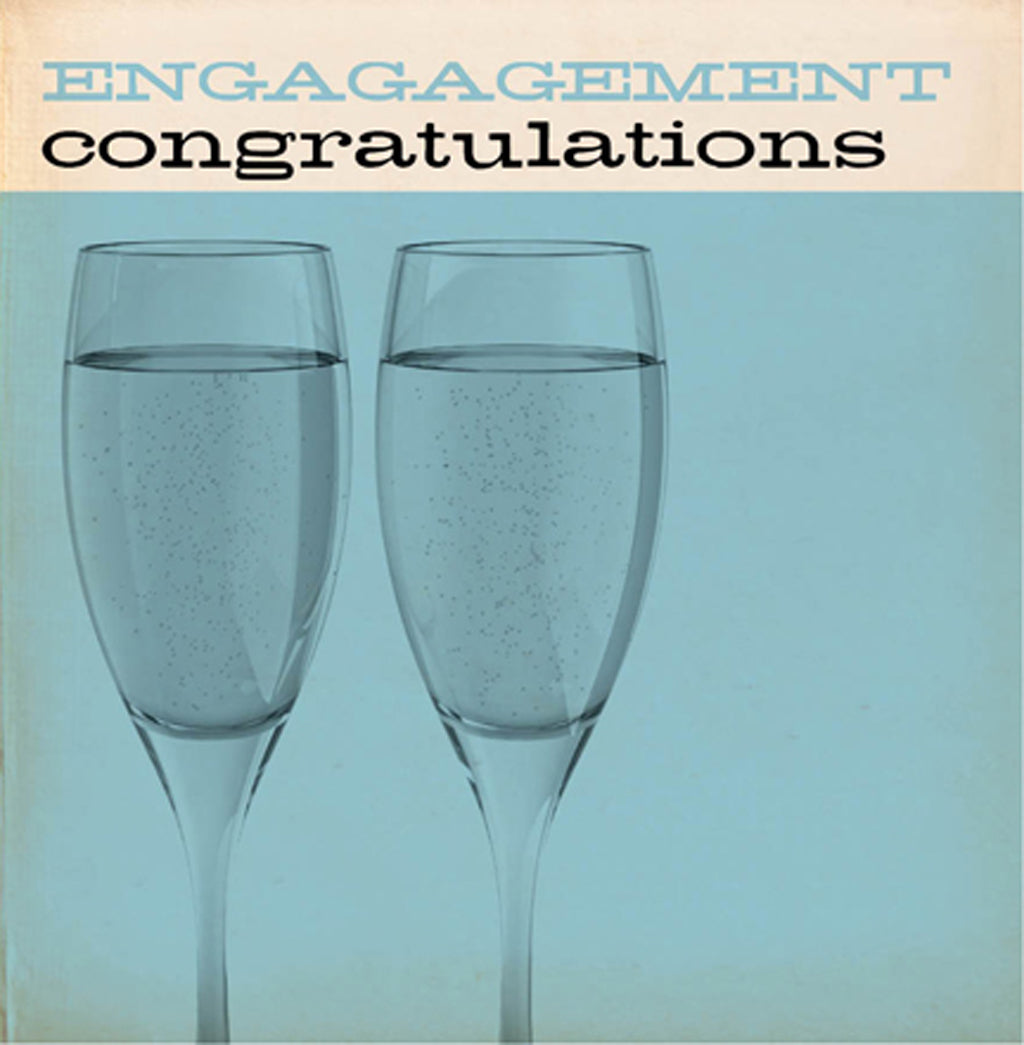 Bluenote Engagement Congratulations Champagne