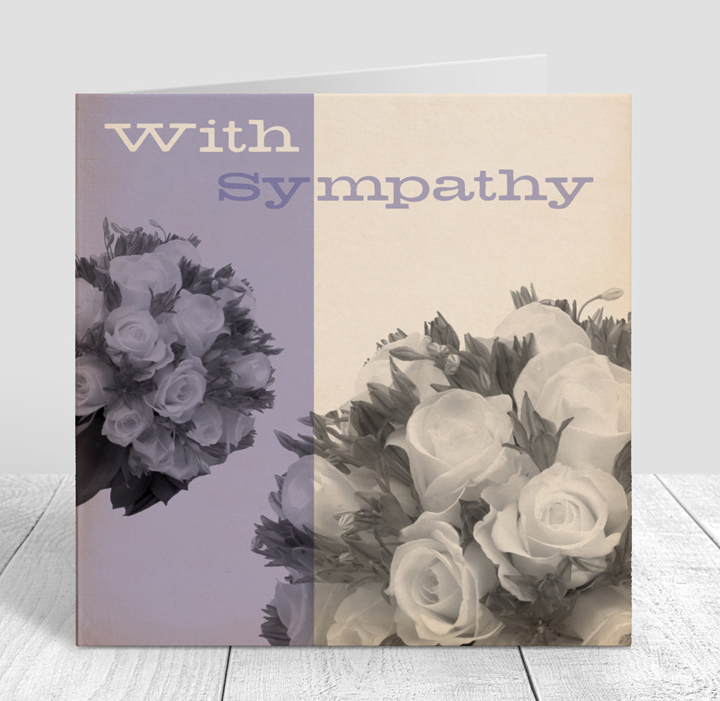 Bluenote Sympathy Flowers Card