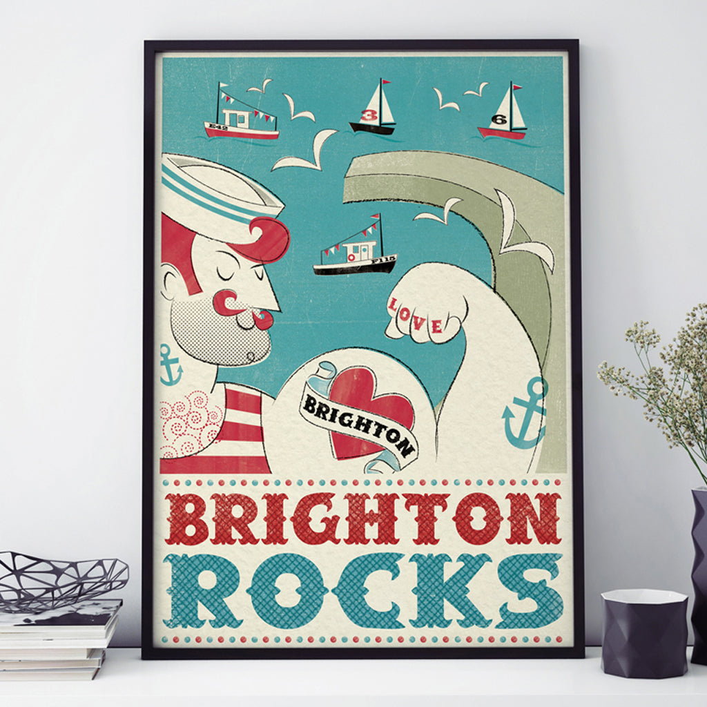 Brighton Rocks Print – A3