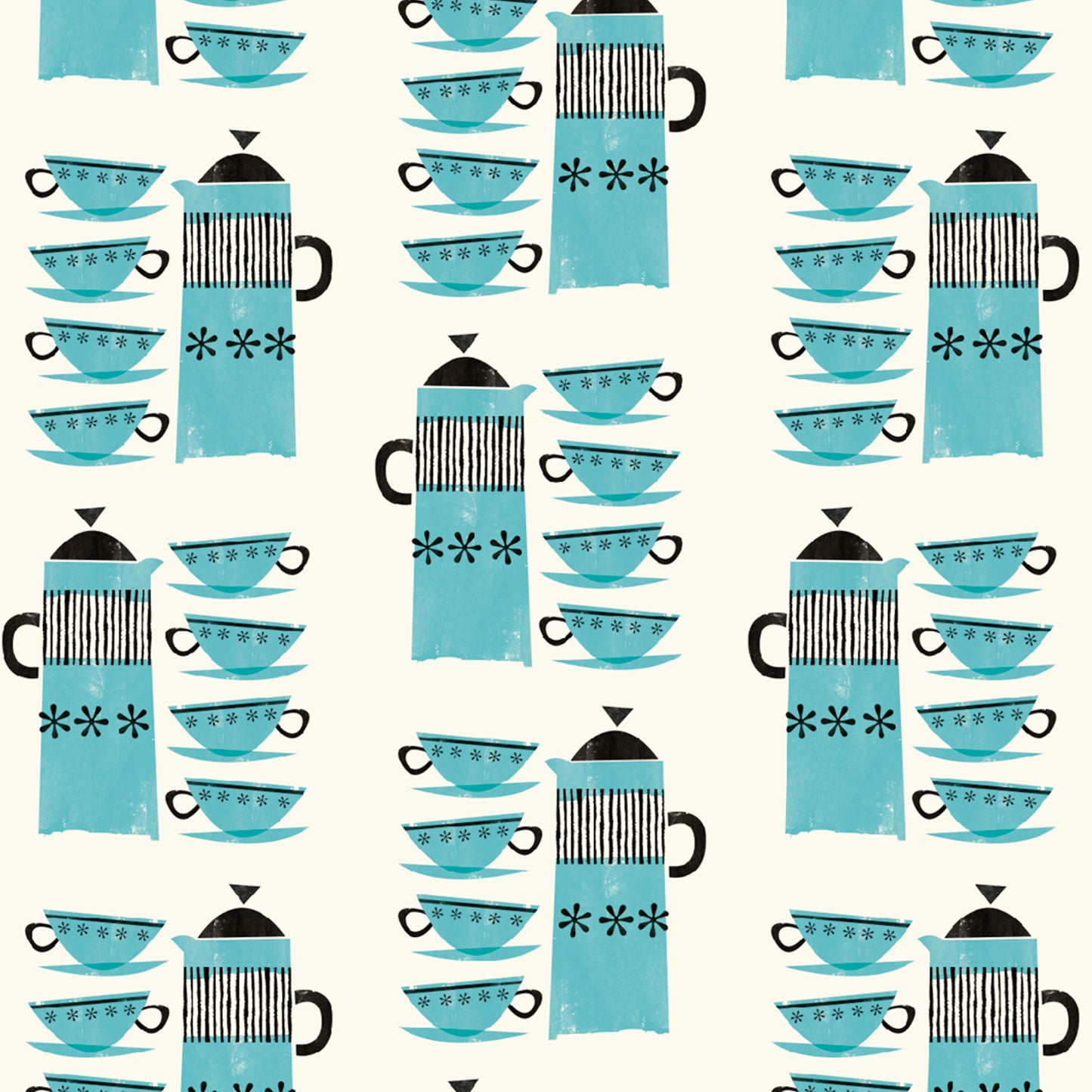 Just Patterns: Blue Coffee Pots