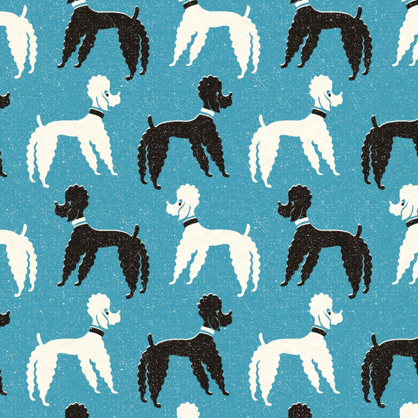 Just Patterns: Poodles, Blue