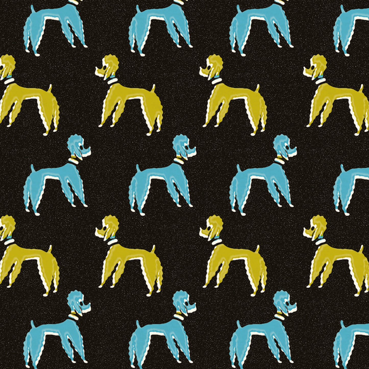Just Patterns: Poodles, Blue & Green