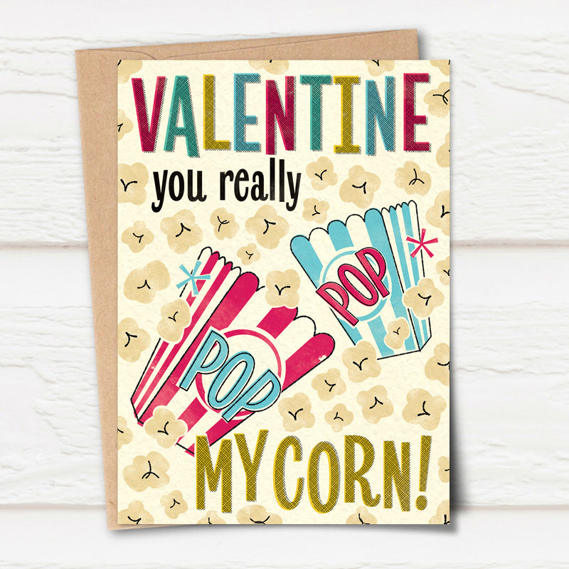 Honey, I'm Home! Popcorn Valentine Card
