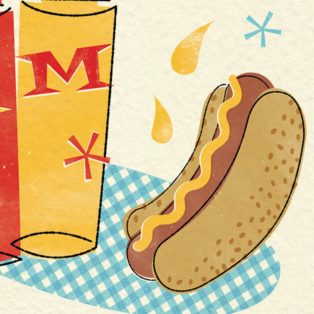 Honey, I'm Home! Hotdog & Mustard Valentine Card