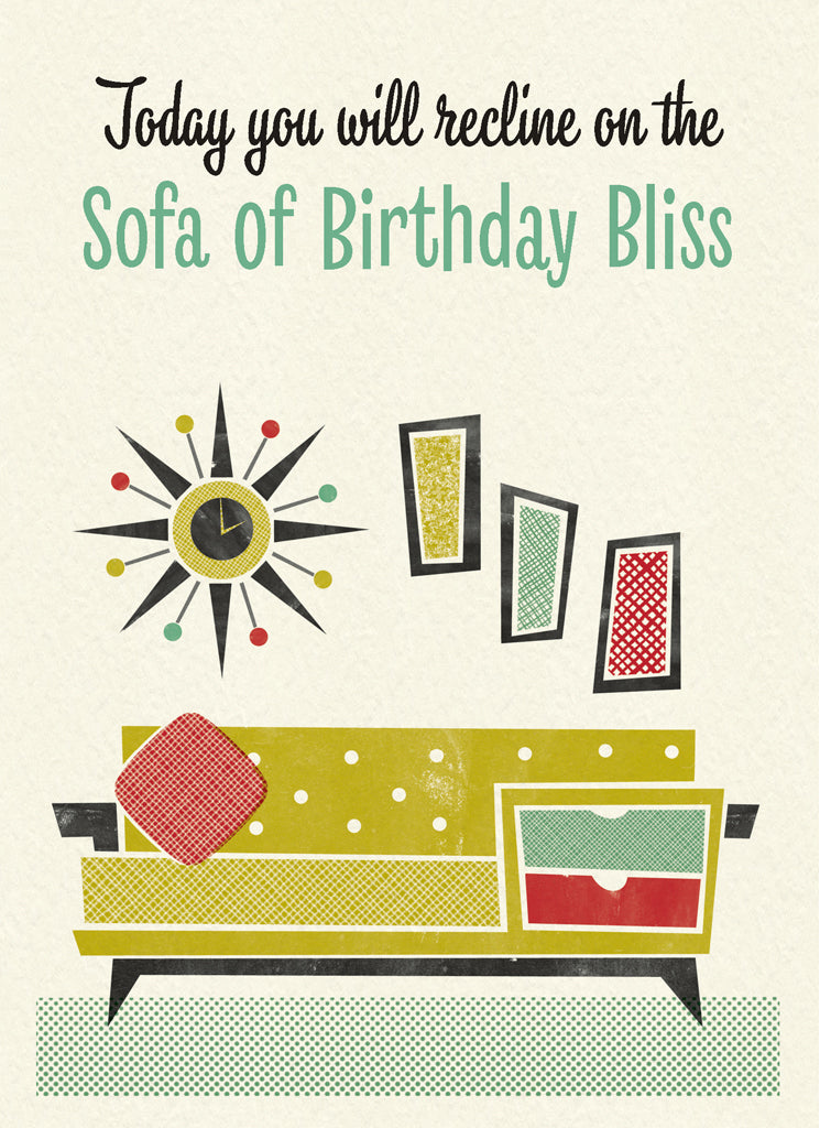 Honey, I'm Home! Sofa Birthday Card