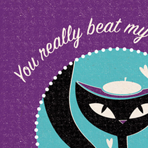Jazz Cat 'Bongoes' Valentine Card #1
