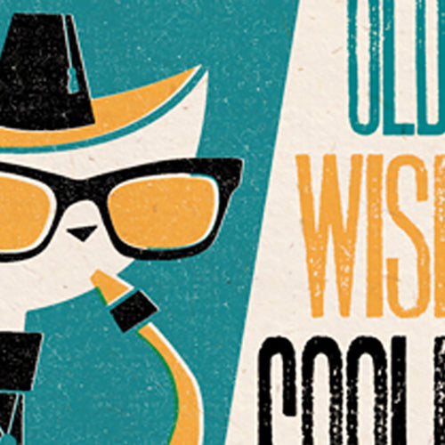 Jazz Cat 'Older, Wiser, Cooler' Birthday Card