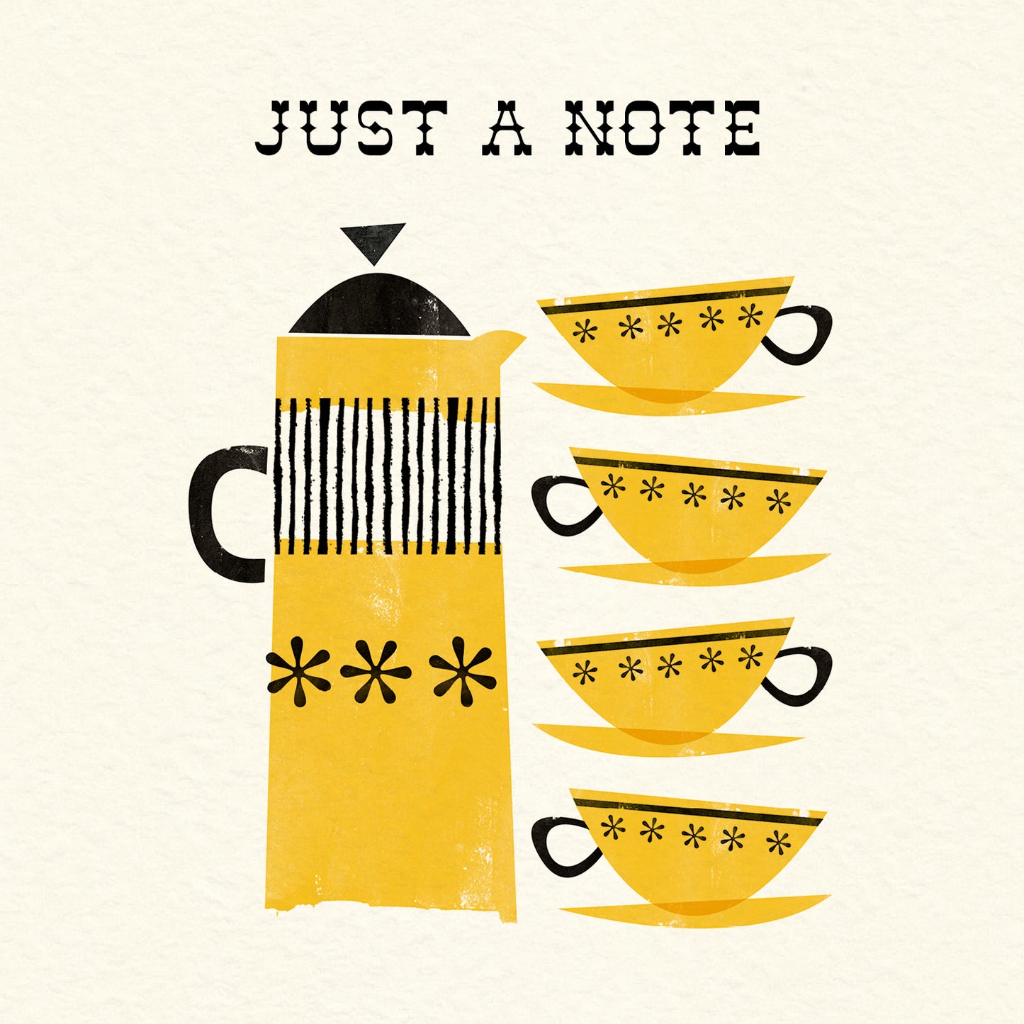 Just A Note: Coffee Pot Yellow