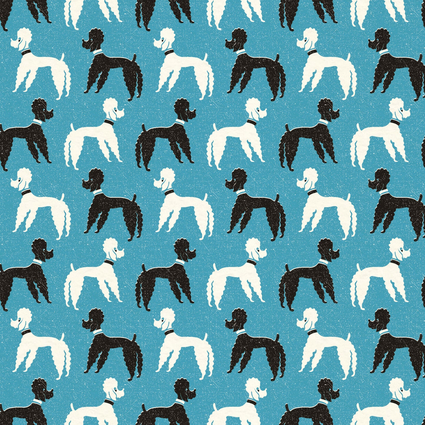 Just Patterns: Poodles, Blue