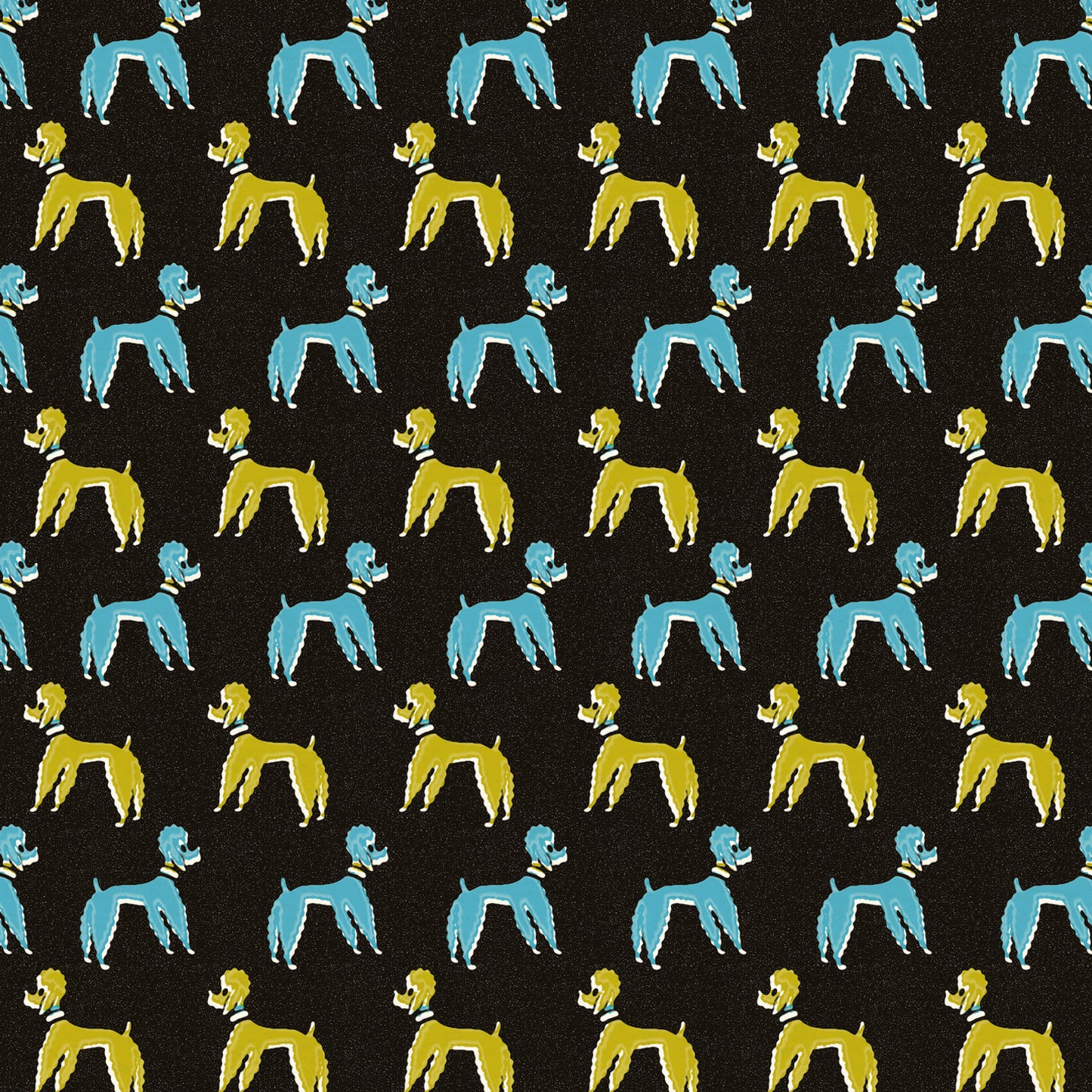 Just Patterns: Poodles, Blue & Green