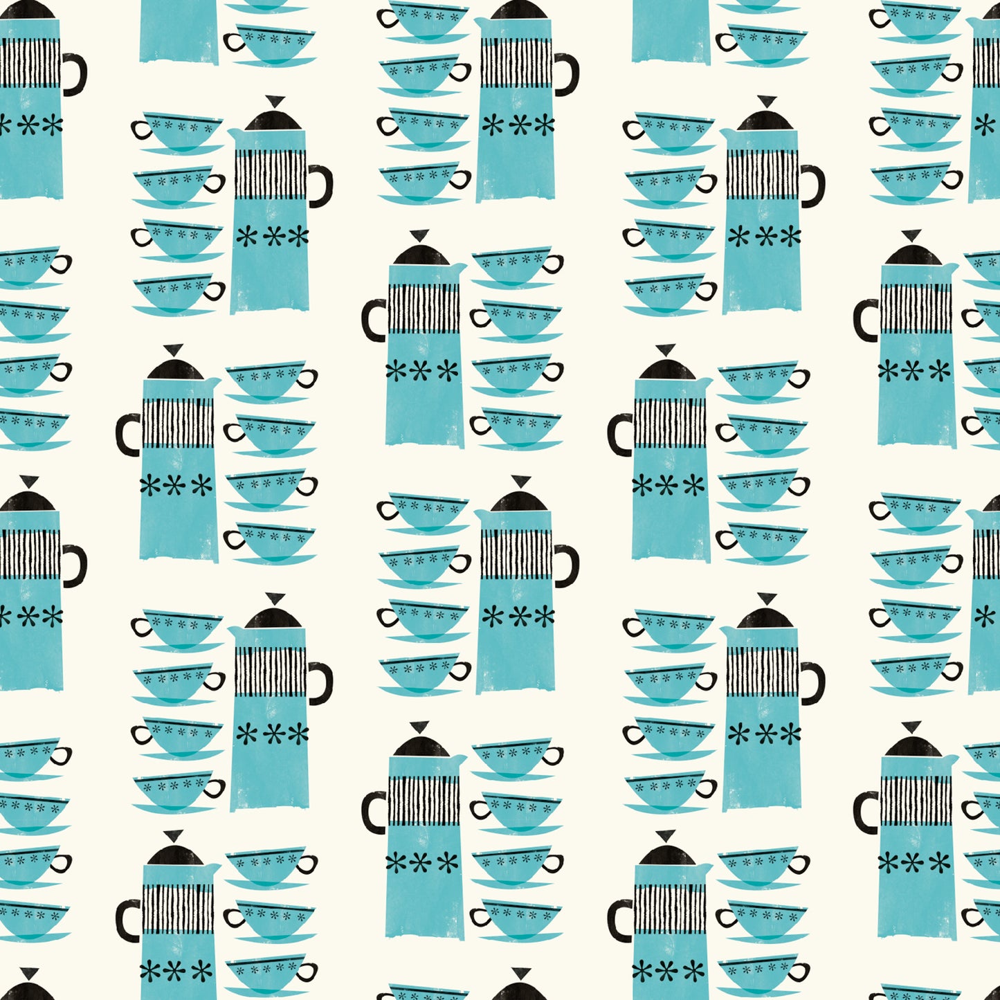 Just Patterns: Blue Coffee Pots