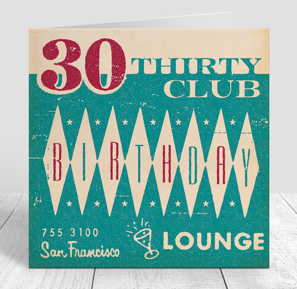 Matchbook 30th Birthday Card