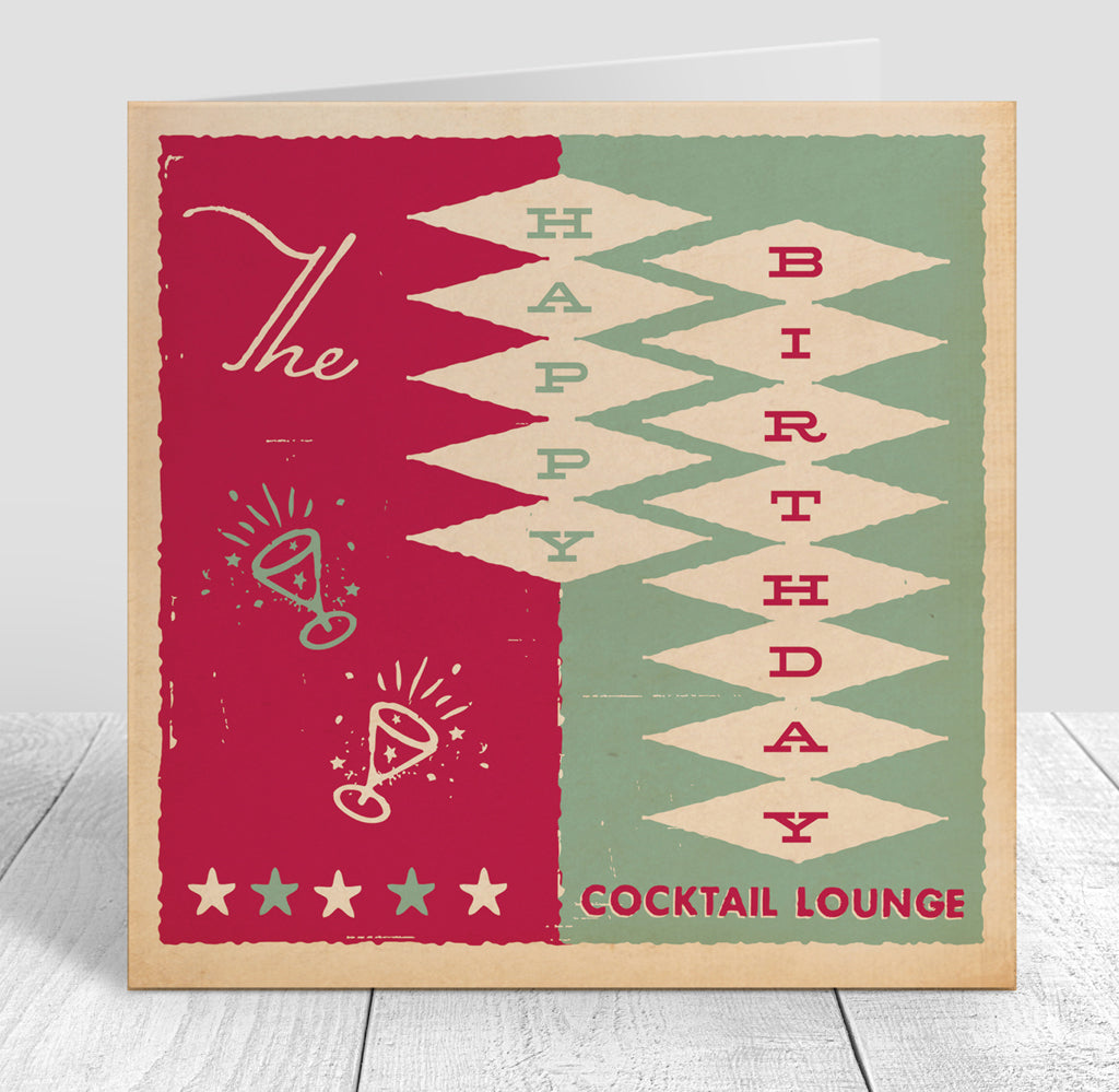 Matchbook Cocktail Lounge Birthday Card