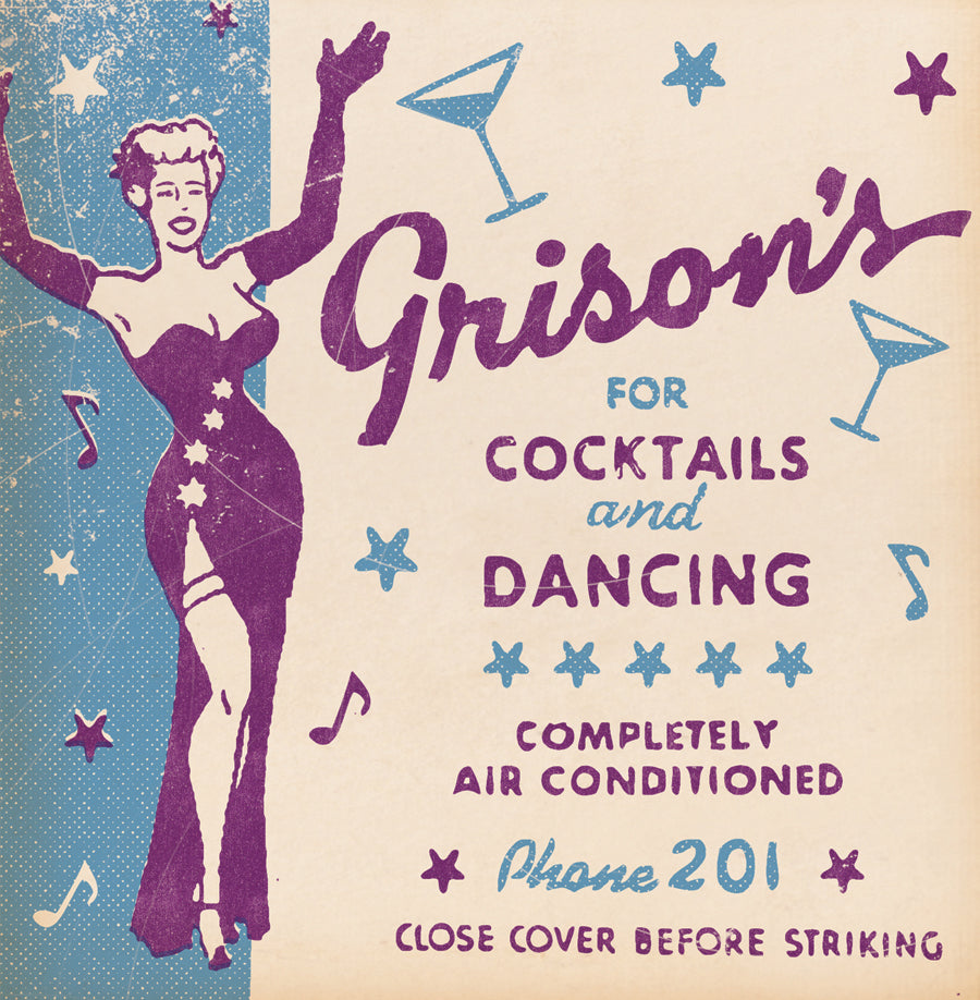 Matchbook Cocktails & Dancing Birthday Card