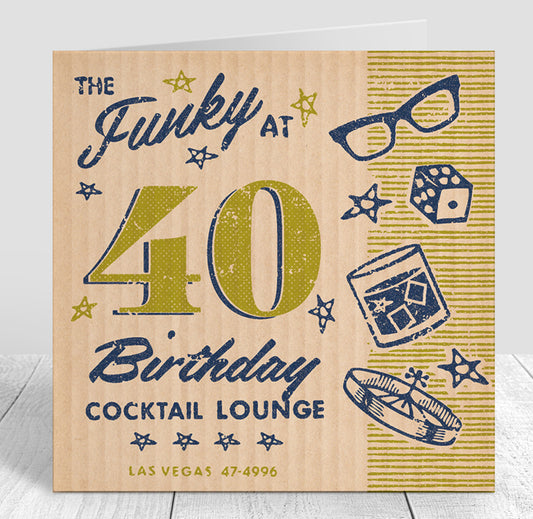 Matchbook 40th Birthday Card for Him