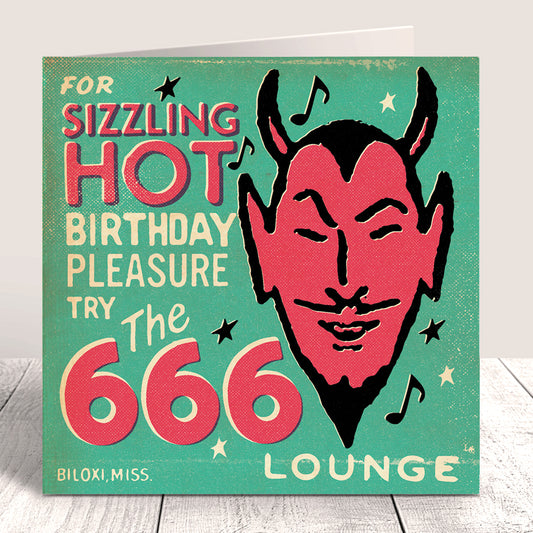 Matchbook 'Sizzling Hot 666' Birthday Card