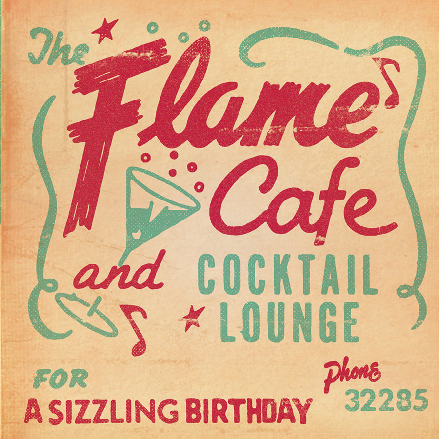 Matchbook 'Flame Cafe' Birthday Card