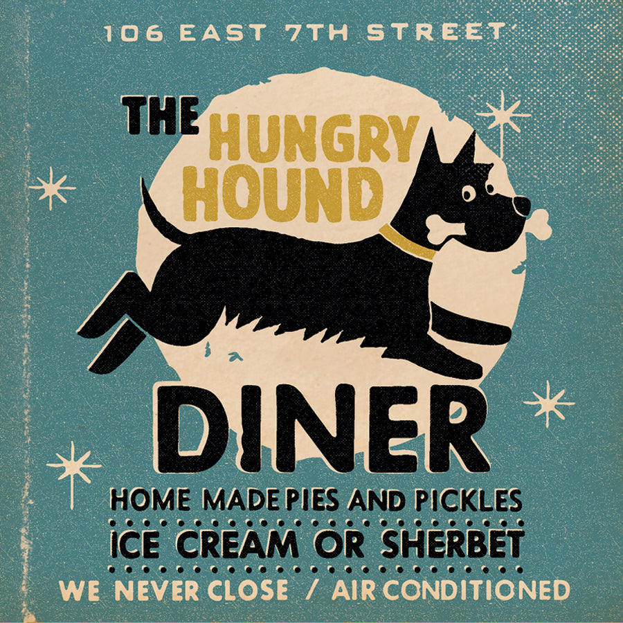 Matchbook 'Hungry Hound' Any Occasion Card, Blue