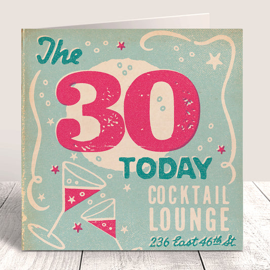 Matchbook '30 Today' Birthday Card