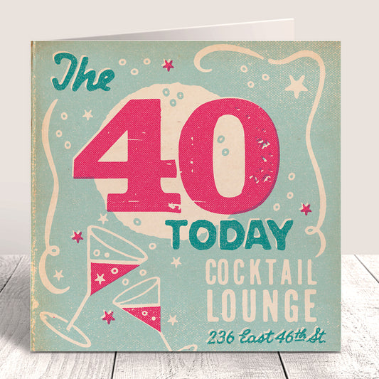 Matchbook '40 Today' Birthday Card