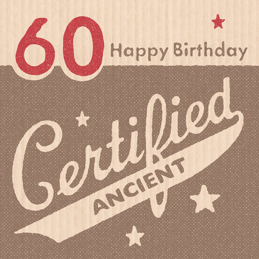 Matchbook 60th Birthday Card