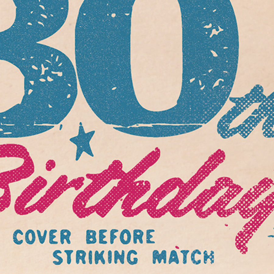 Matchbook 'Vida Loca' 30th Birthday Card