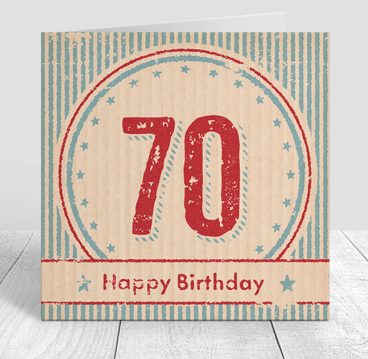 Matchbook 70th Birthday Card