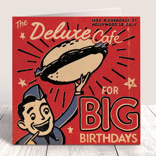 Matchbook 'Deluxe Cafe' BIG Birthday Card