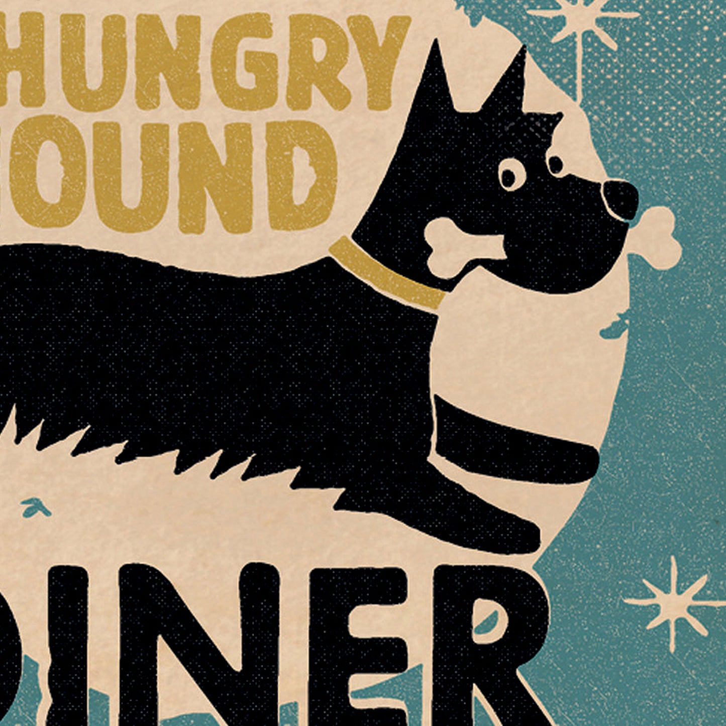 Matchbox Card: The Hungry Hound Diner – Blue