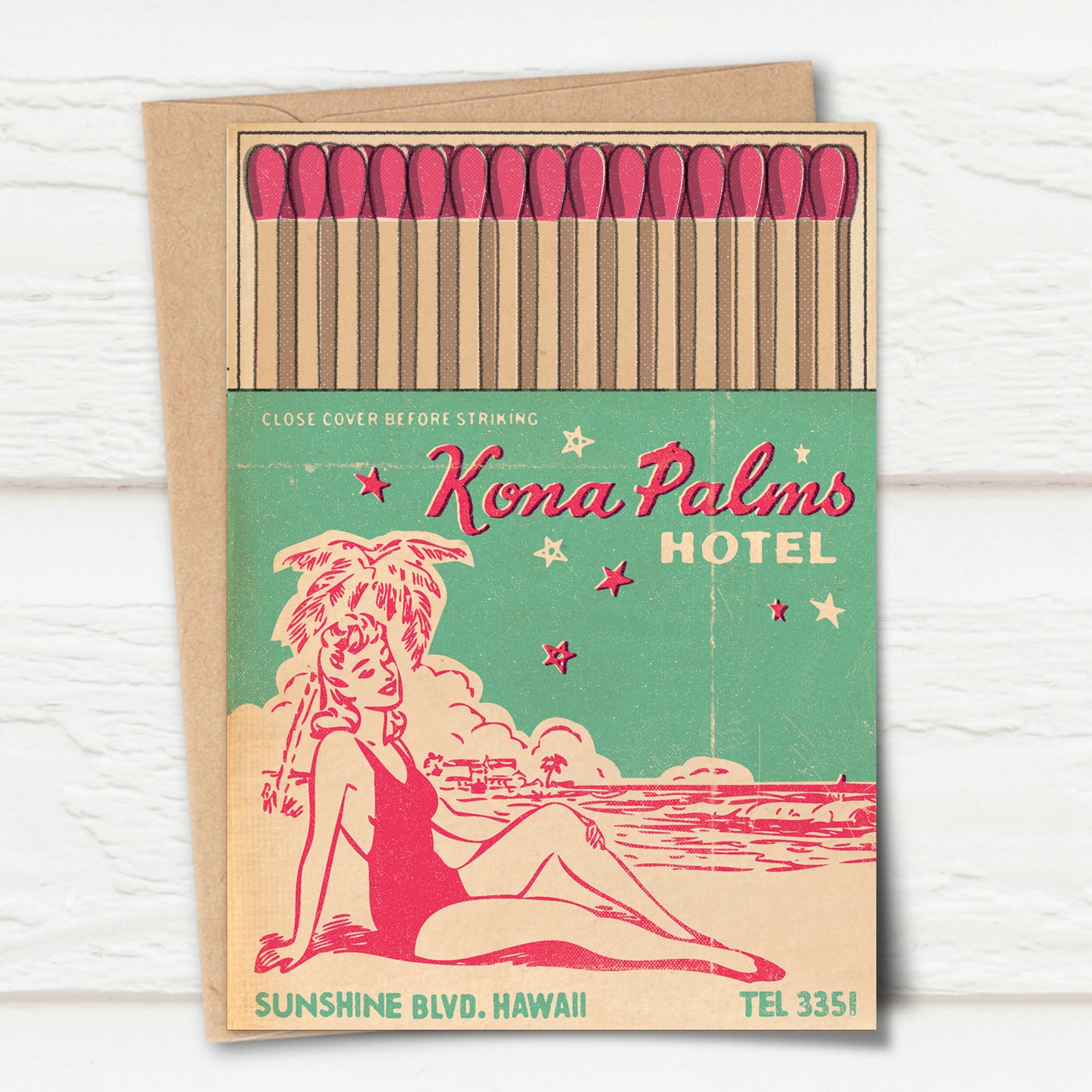 Matchbox Card: Kona Palms Hotel