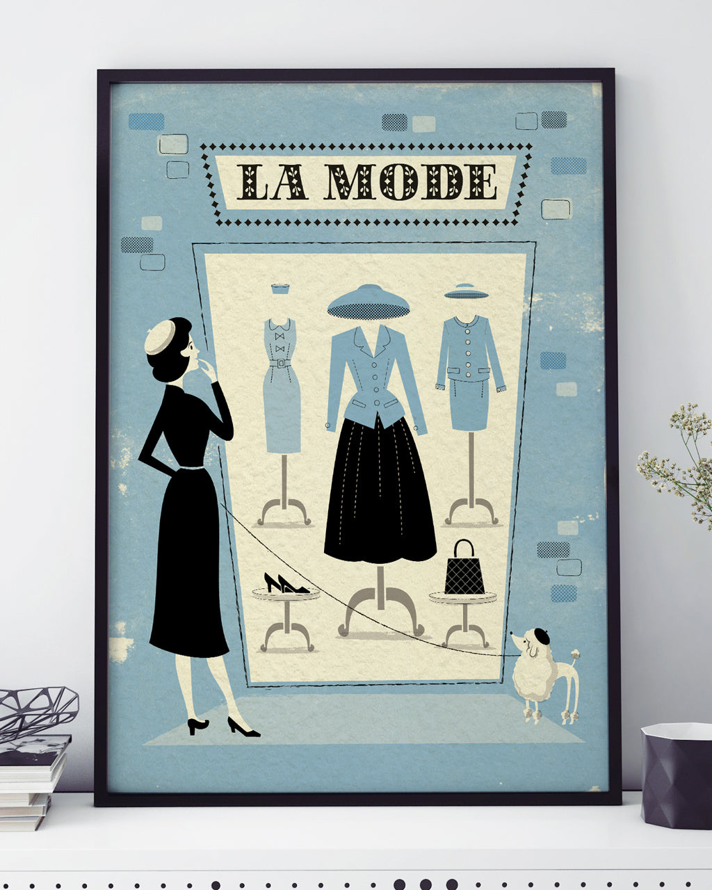 Paris Shopper A3 print: La Mode
