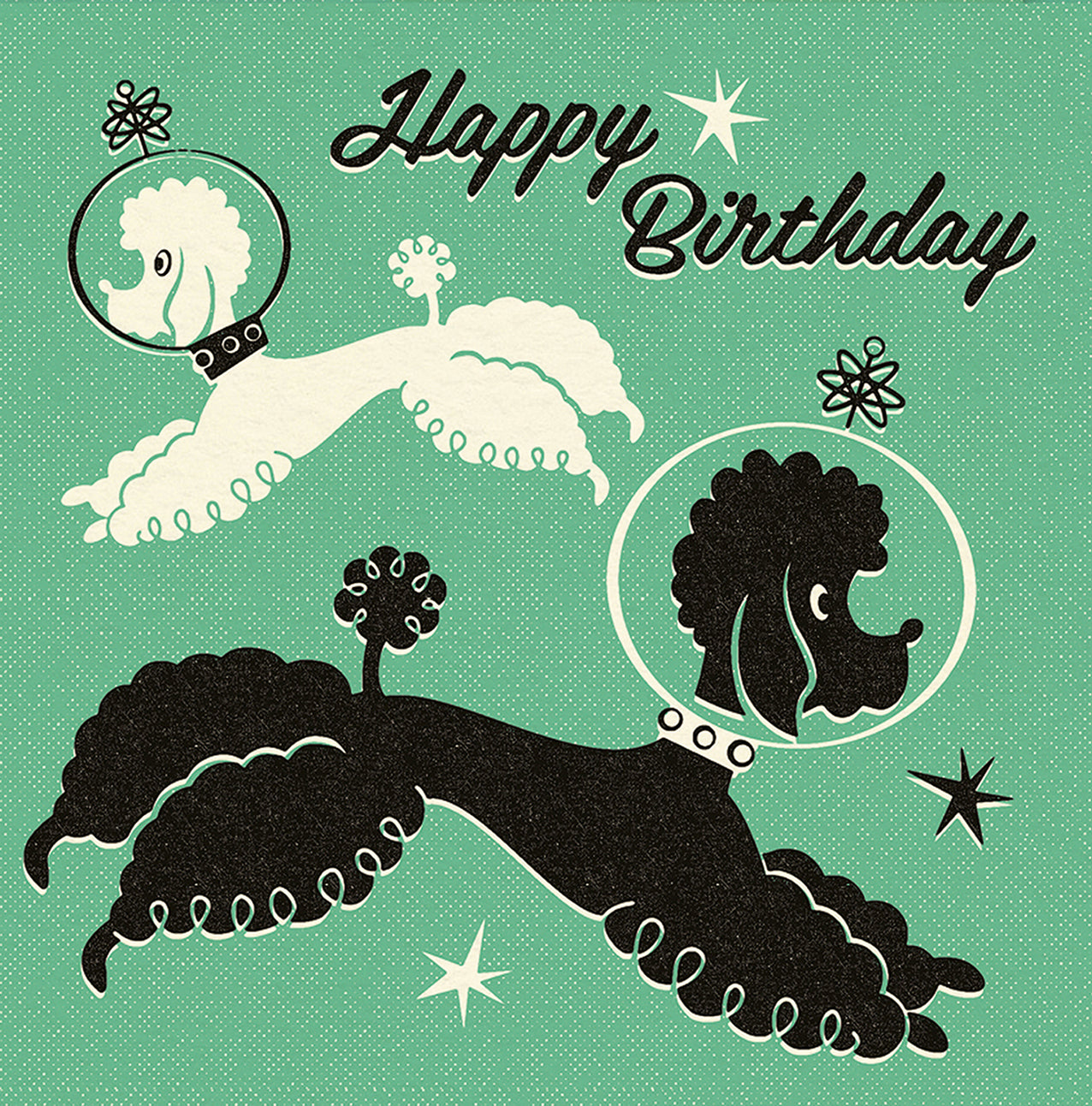 Pooch-A-Rama: Space Poodles Birthday Card